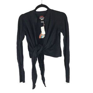 Love from Ya-Ya Womens Wrap Top Long Sleeve Black Size 3